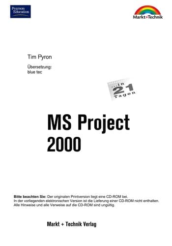 Tapa de MS Project 2000