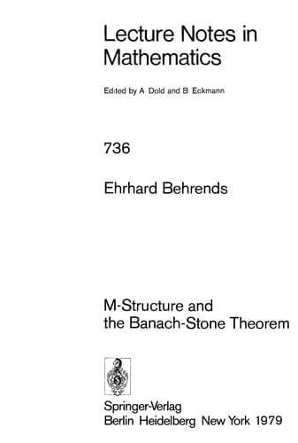 Tapa de M-structure and the Banach-Stone theorem