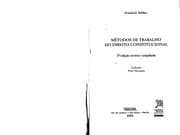Tapa de Métodos de trabalho do direito constitucional