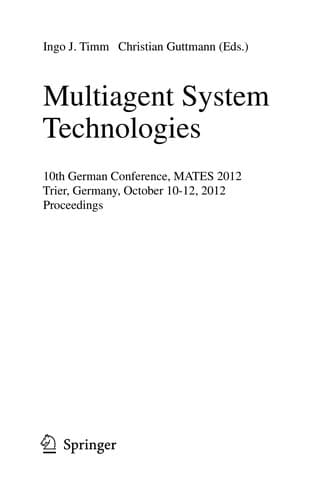 Tapa de Multiagent System Technologies