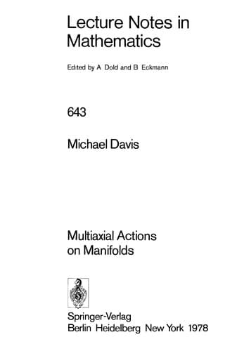 Tapa de Multiaxial actions on manifolds