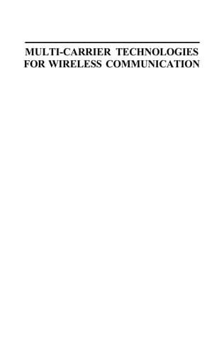 Tapa de Multi-carrier technologies for wireless communication
