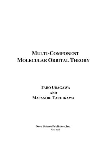 Tapa de Multi-component molecular orbital theory