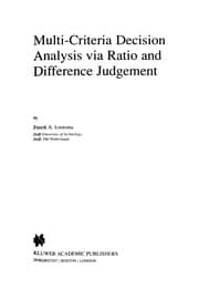 Tapa de Multi-criteria decision analysis via ratio and difference judgement