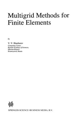 Tapa de Multigrid Methods for Finite Elements