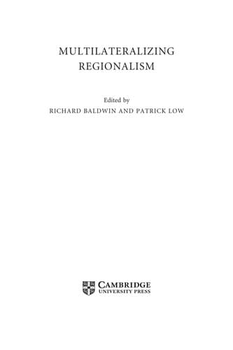 Tapa de Multilateralizing regionalism