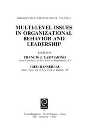 Tapa de Multi-level issues in organizational behavior and leadership