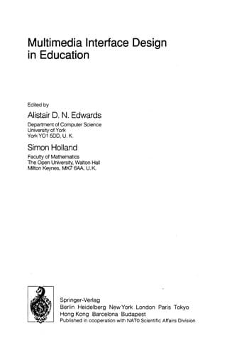 Tapa de Multimedia Interface Design in Education