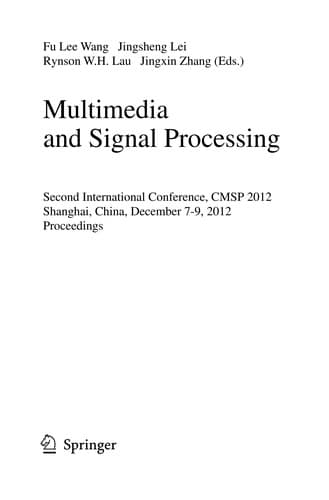 Tapa de Multimedia and Signal Processing