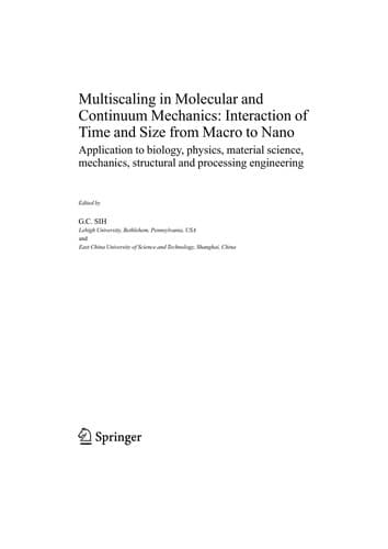 Tapa de Multiscaling in molecular and continuum mechanics