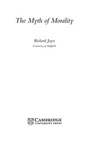 Tapa de The myth of morality
