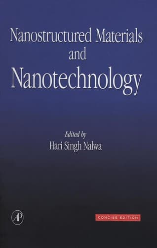 Tapa de Nanostructured materials and nanotechnology