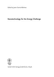 Tapa de Nanotechnology for the energy challenge