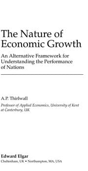 Tapa de The nature of economic growth