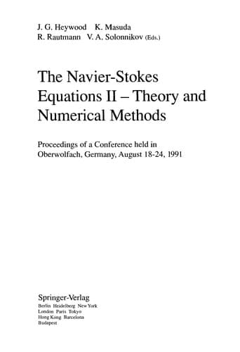Tapa de The Navier-Stokes equations II