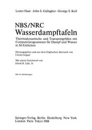 Tapa de NBS/NRC Wasserdampftafeln