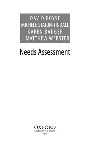 Tapa de Needs assessment