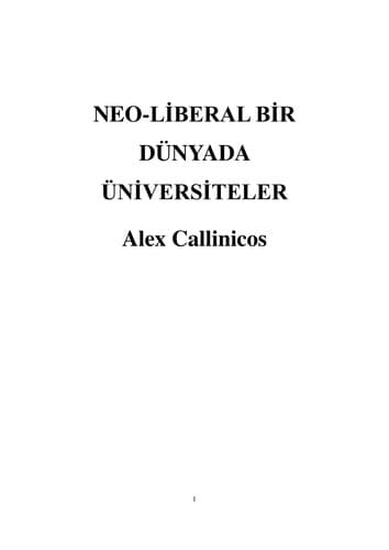 Tapa de Universities in a neoliberal world
