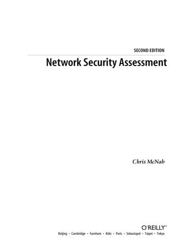 Tapa de Network security assessment