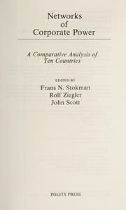 Tapa de Networks of corporate power