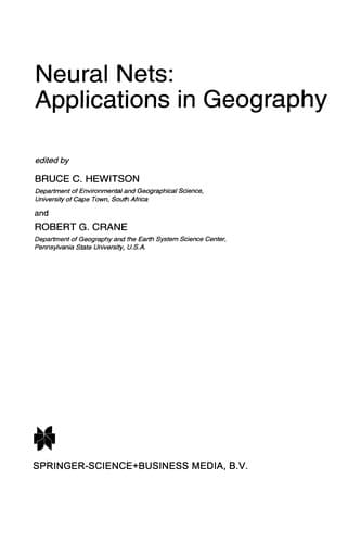 Tapa de Neural Nets: Applications in Geography