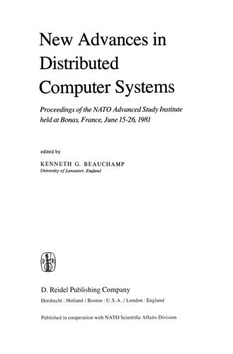 Tapa de New Advances in Distributed Computer Systems