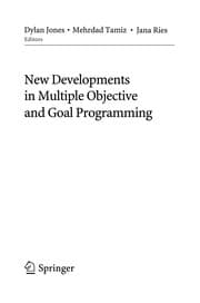 Tapa de New Developments in Multiple Objective and Goal Programming