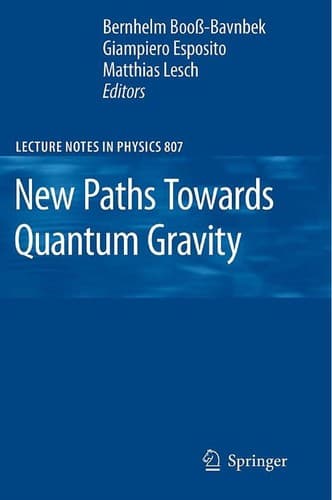 Tapa de New paths towards quantum gravity