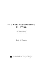 Tapa de The new perspective on Paul