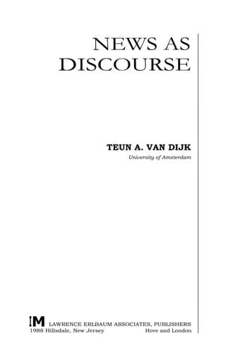 Tapa de News as discourse