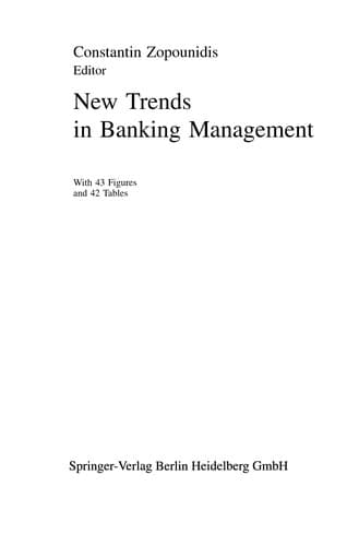 Tapa de New trends in banking management