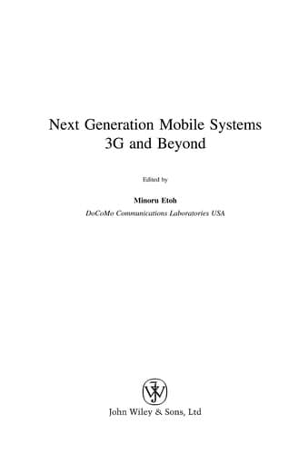 Tapa de Next generation mobile systems