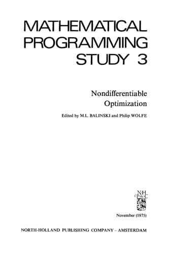 Tapa de Nondifferentiable optimization