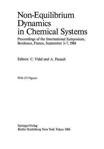 Tapa de Non-Equilibrium Dynamics in Chemical Systems