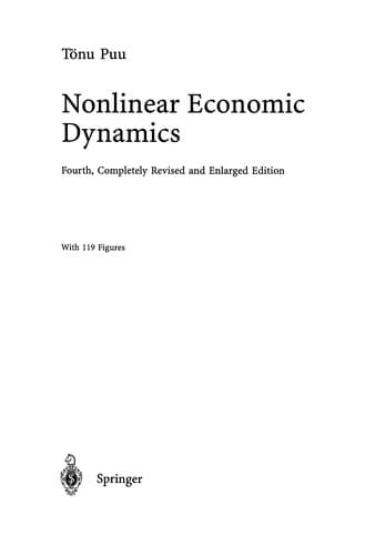 Tapa de Nonlinear Economic Dynamics