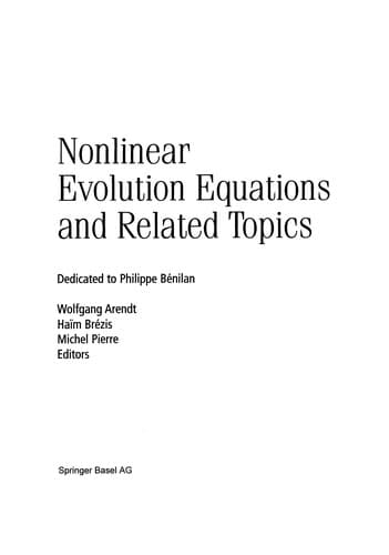 Tapa de Nonlinear Evolution Equations and Related Topics