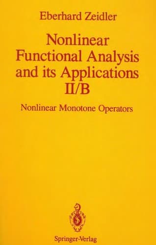 Tapa de Nonlinear functional analysis and its applications