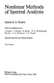 Tapa de Nonlinear methods of spectral analysis