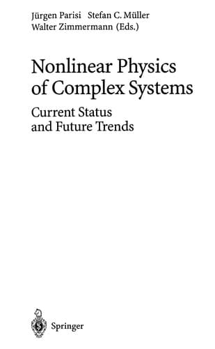 Tapa de Nonlinear physics of complex systems