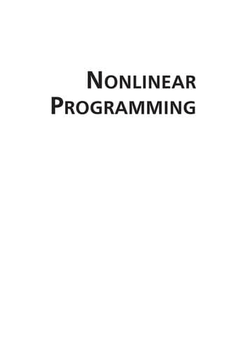 Tapa de Nonlinear programming