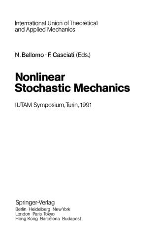 Tapa de Nonlinear Stochastic Mechanics
