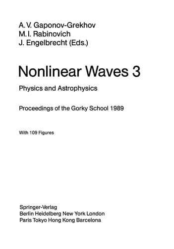 Tapa de Nonlinear Waves 3
