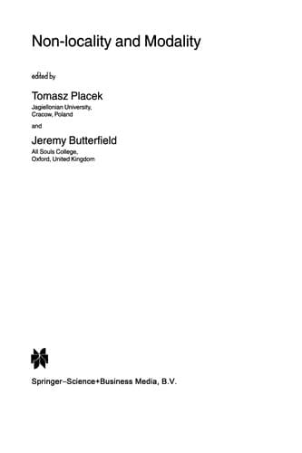 Tapa de Non-locality and Modality