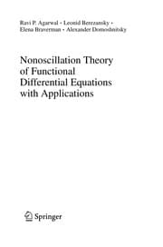 Tapa de Nonoscillation theory of functional differential equations with applications