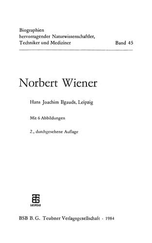 Tapa de Norbert Wiener