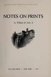 Tapa de Notes on prints