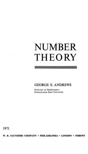 Tapa de Number theory