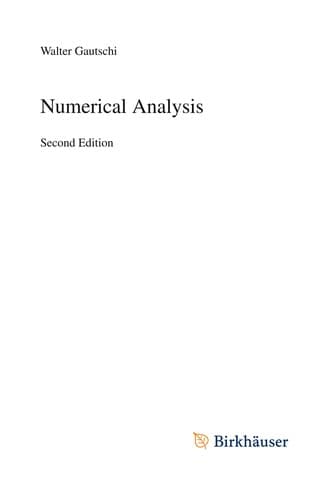 Tapa de Numerical Analysis
