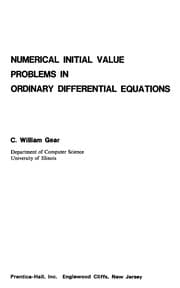 Tapa de Numerical initial value problems in ordinary differential equations