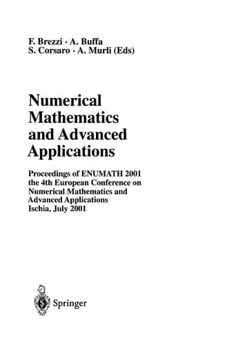 Tapa de Numerical Mathematics and Advanced Applications